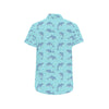 Dolphin Baby Cute Print Pattern Men's Short Sleeve Button Up Shirt