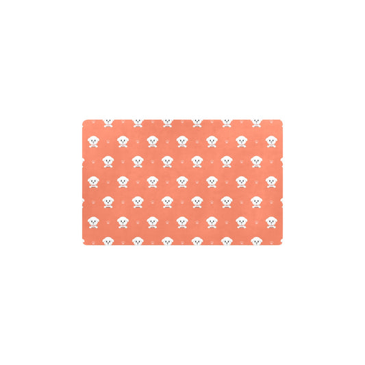 Bichons Frise Pattern Print Design 02 Kitchen Mat