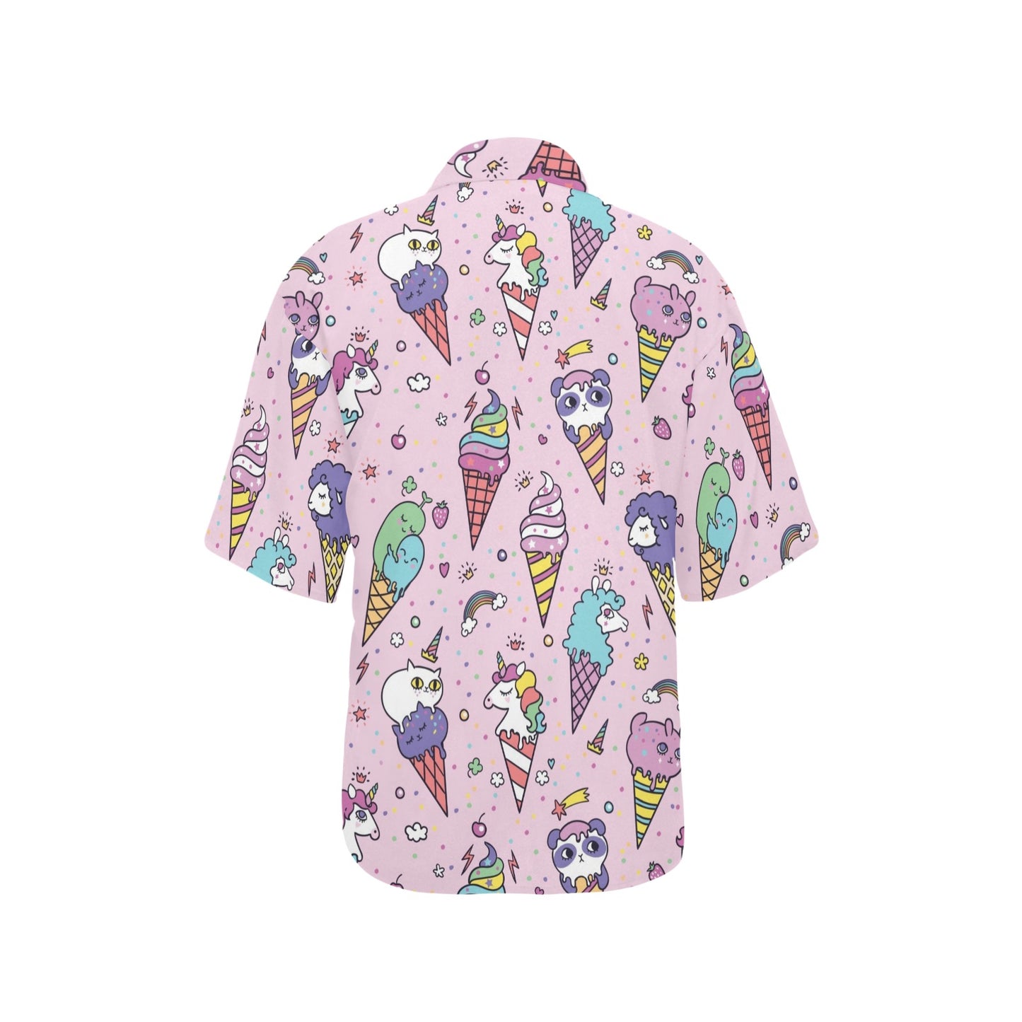 Ice Cream Pattern Print Design IC05 Women's Hawaiian Shirt