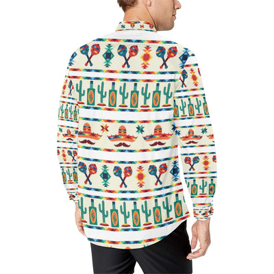 Maracas Mexican Pattern Print Design 01 Men's Long Sleeve Shirt