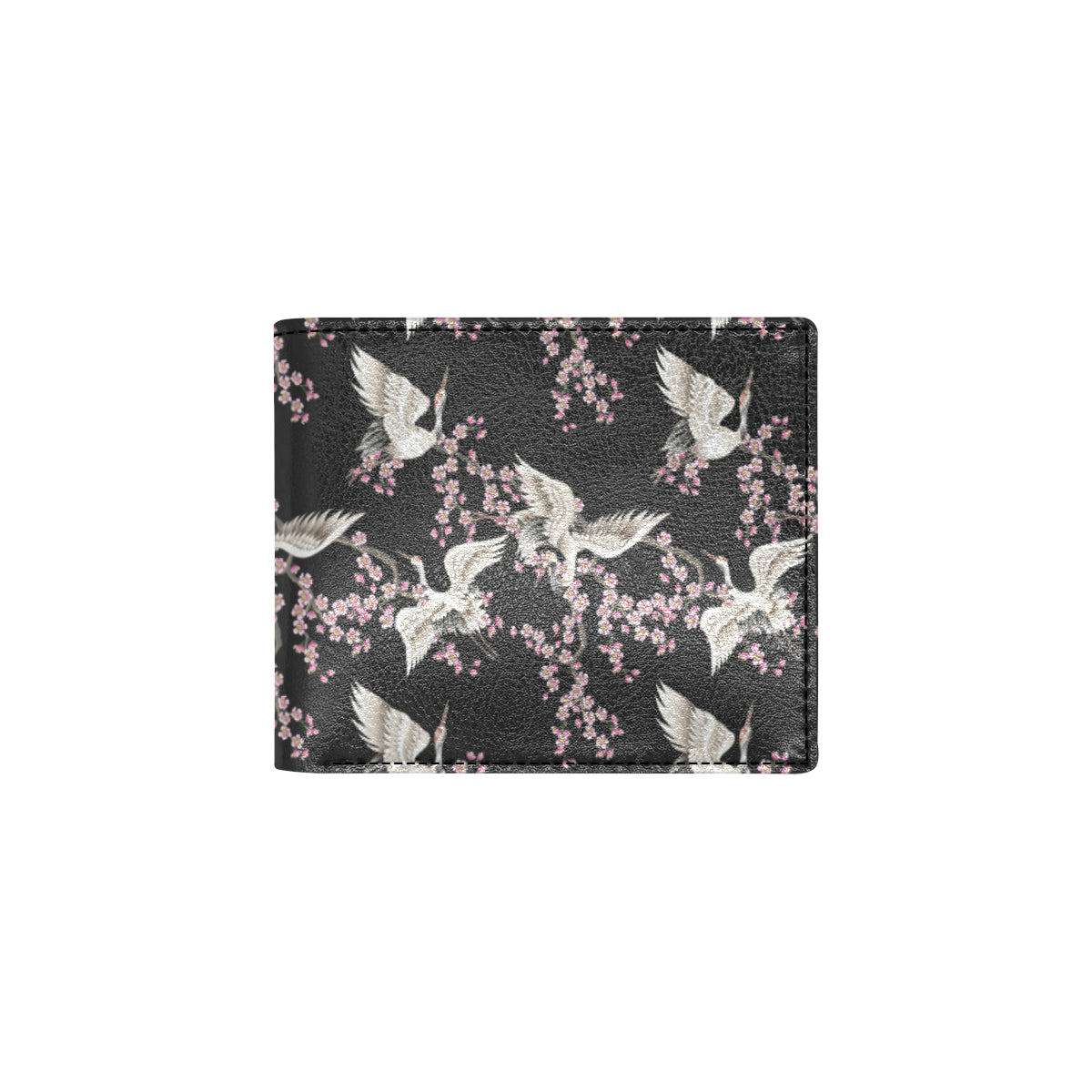 Crane Pattern Print Design 01 Men's ID Card Wallet