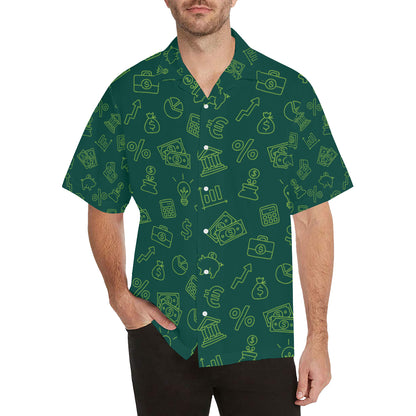 Accounting Financial Pattern Print Design 02 Men's Hawaiian Shirt