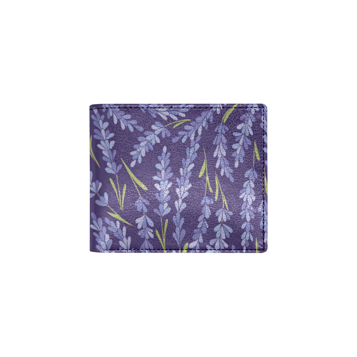 Lavender Pattern Print Design 03 Men's ID Card Wallet