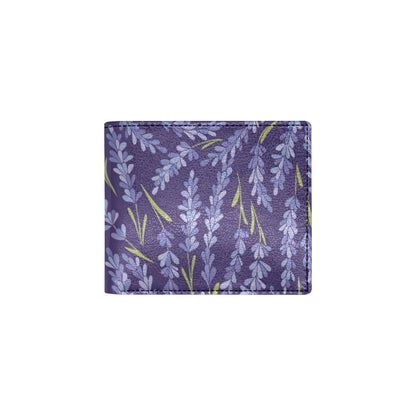 Lavender Pattern Print Design 03 Men's ID Card Wallet