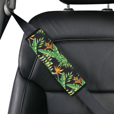 Hawaiian Flower Tropical Palm Leaves Car Seat Belt Cover