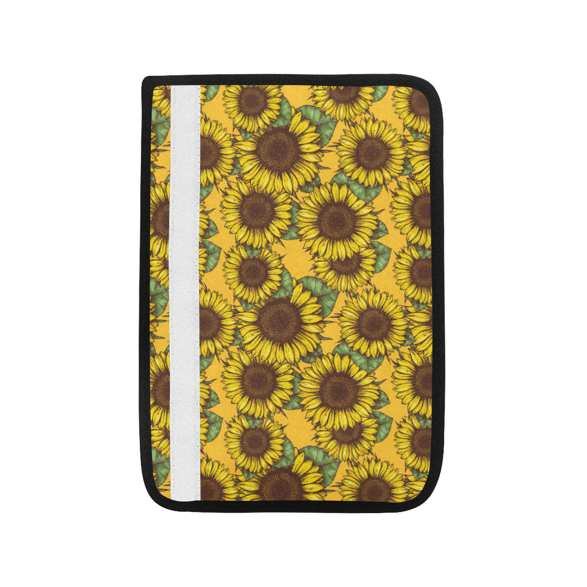 Sunflower Pattern Print Design SF04 Car Seat Belt Cover