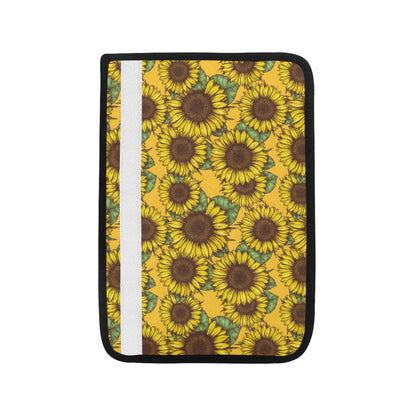 Sunflower Pattern Print Design SF04 Car Seat Belt Cover