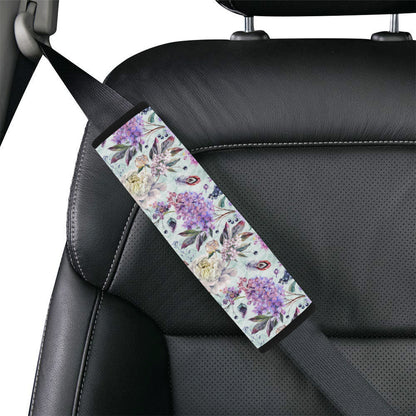 Lilac Pattern Print Design LI06 Car Seat Belt Cover