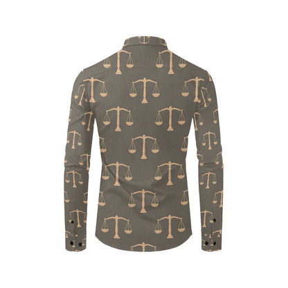 Libra Pattern Print Design 01 Men's Long Sleeve Shirt