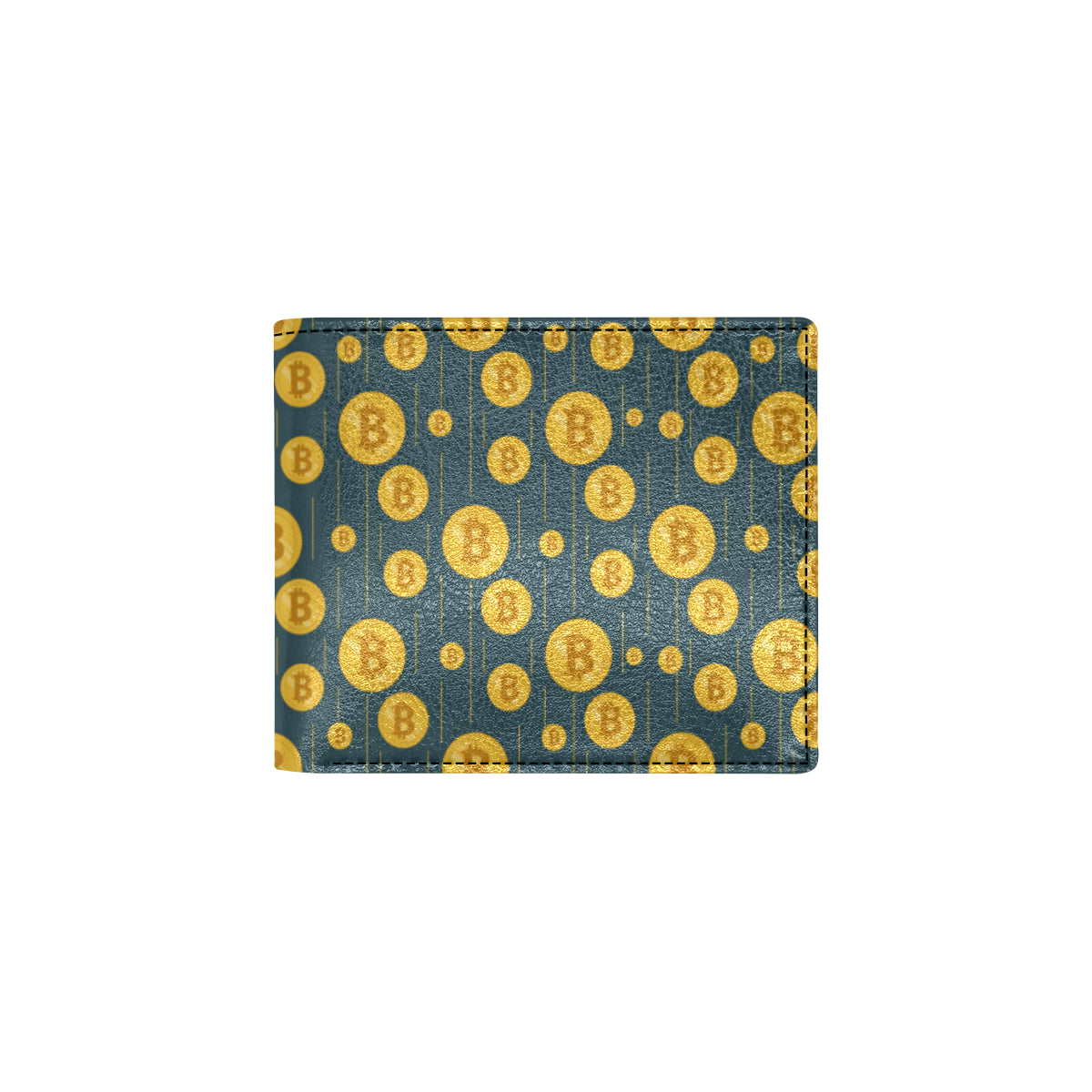 Bitcoin Pattern Print Design 01 Men's ID Card Wallet