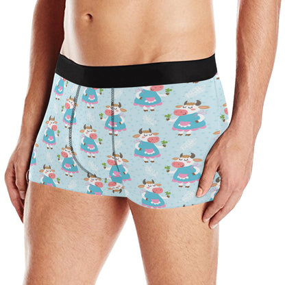 Cattle Happy Pattern Print Design 03 Men's Boxer Briefs
