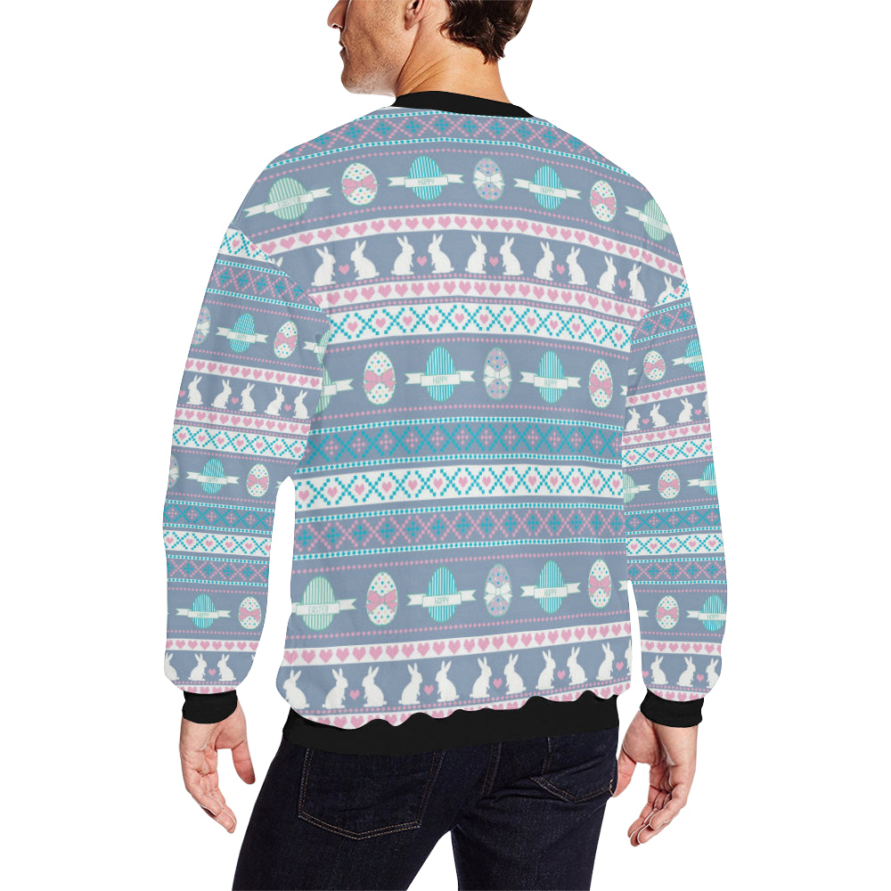 Easter Eggs Pattern Print Design RB013 Men Long Sleeve Sweatshirt