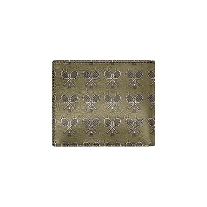 Badminton Pattern Print Design 07 Men's ID Card Wallet