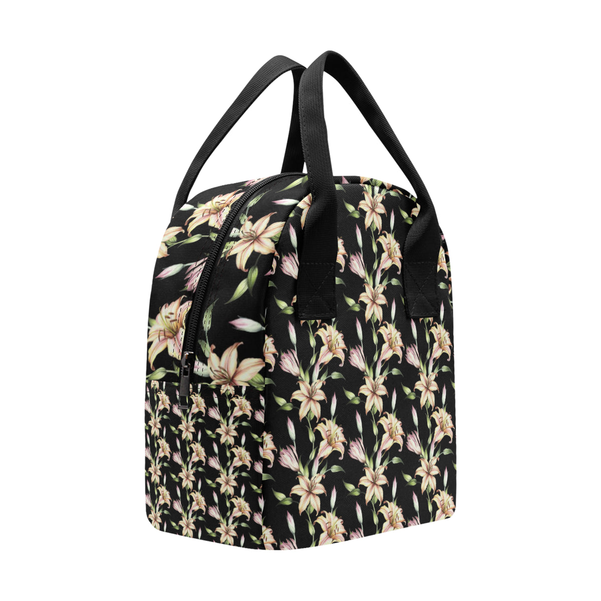 Lily Pattern Print Design LY05 Insulated Lunch Bag