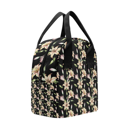 Lily Pattern Print Design LY05 Insulated Lunch Bag