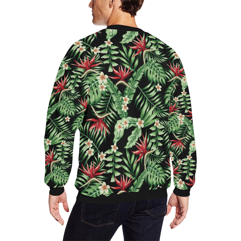 Bird Of Paradise Pattern Print Design BOP05 Men Long Sleeve Sweatshirt