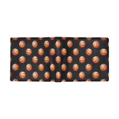 Basketball Pattern Print Design 01 Men's ID Card Wallet