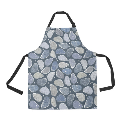 Oyster Pattern Print Design 02 Apron with Pocket