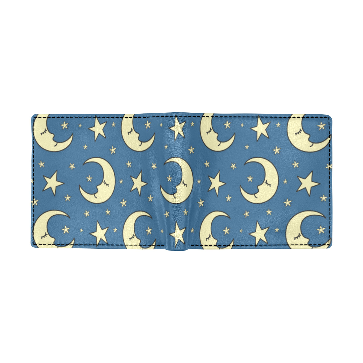 Moon Night Pattern Print Design 03 Men's ID Card Wallet
