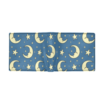 Moon Night Pattern Print Design 03 Men's ID Card Wallet