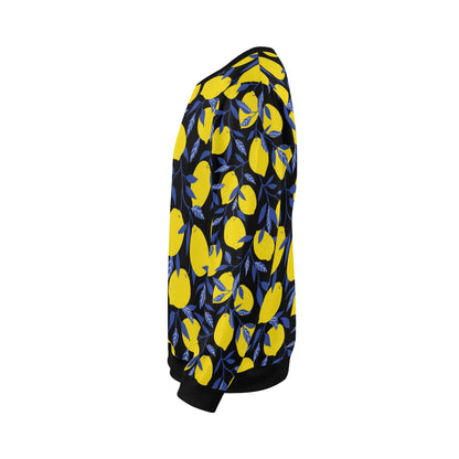 Lemon Pattern Print Design LM01 Men Long Sleeve Sweatshirt
