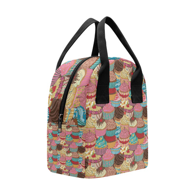 Cupcake Pattern Print Design CP01 Insulated Lunch Bag