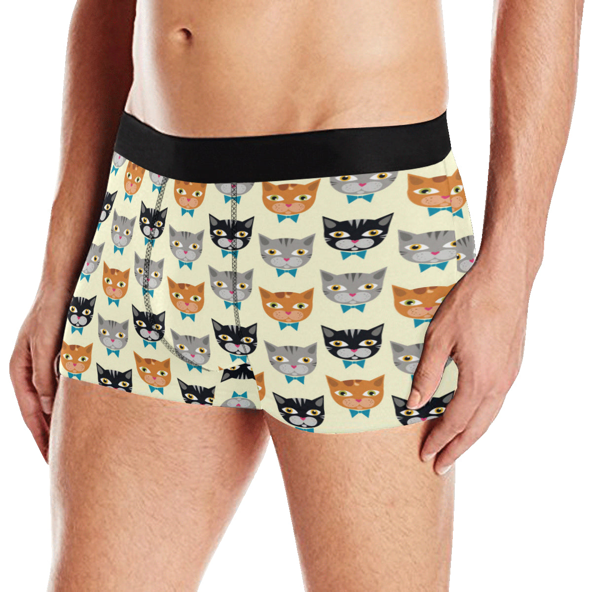 Cat Pattern Print Design 05 Men's Boxer Briefs