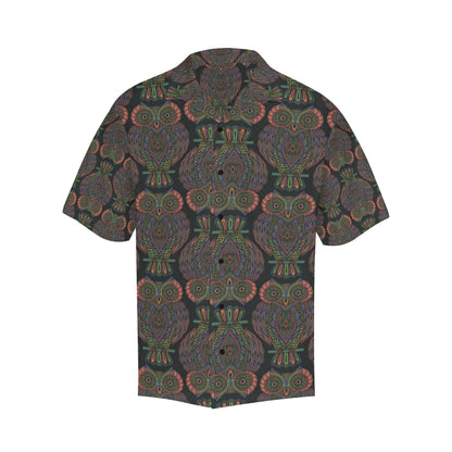Owl Pattern Print Design A05 Men's Hawaiian Shirt