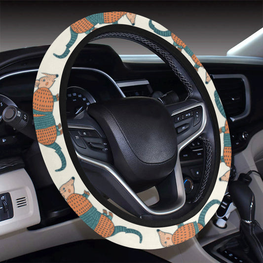 Armadillo Pattern Print Design 01 Steering Wheel Cover with Elastic Edge