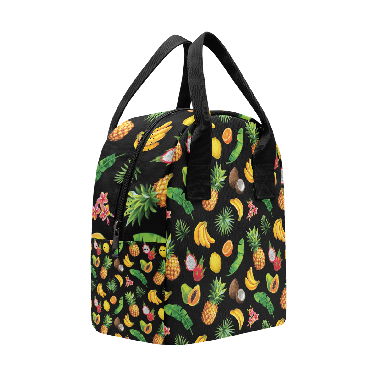 Tropical Fruits Pattern Print Design TF03 Insulated Lunch Bag