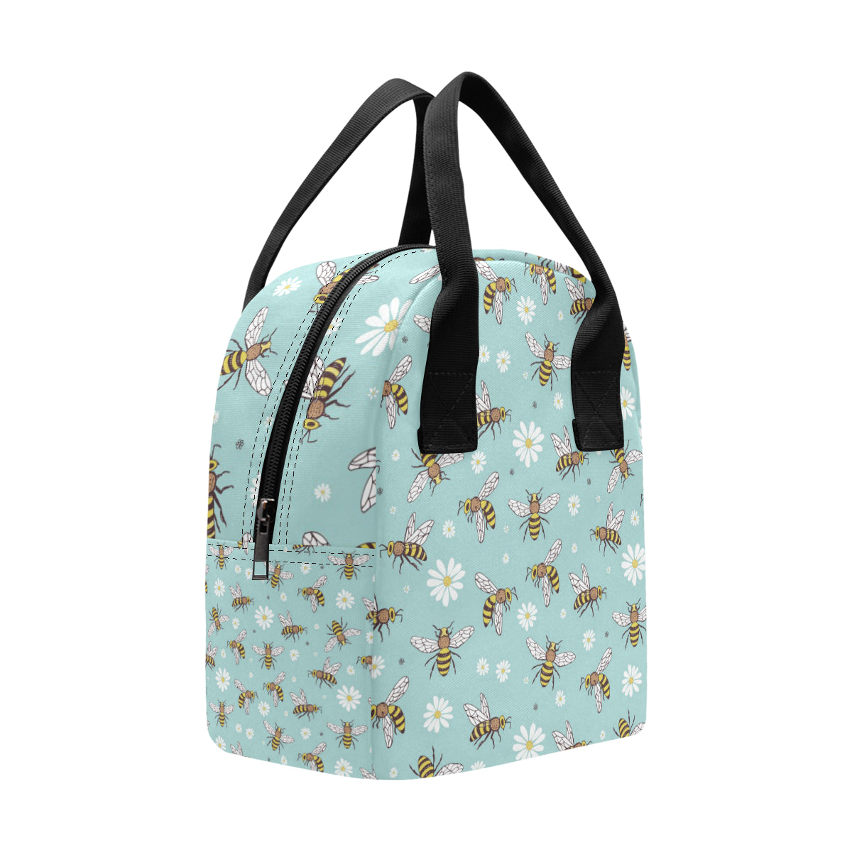 Bee Pattern Print Design BEE010 Insulated Lunch Bag