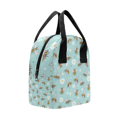 Bee Pattern Print Design BEE010 Insulated Lunch Bag