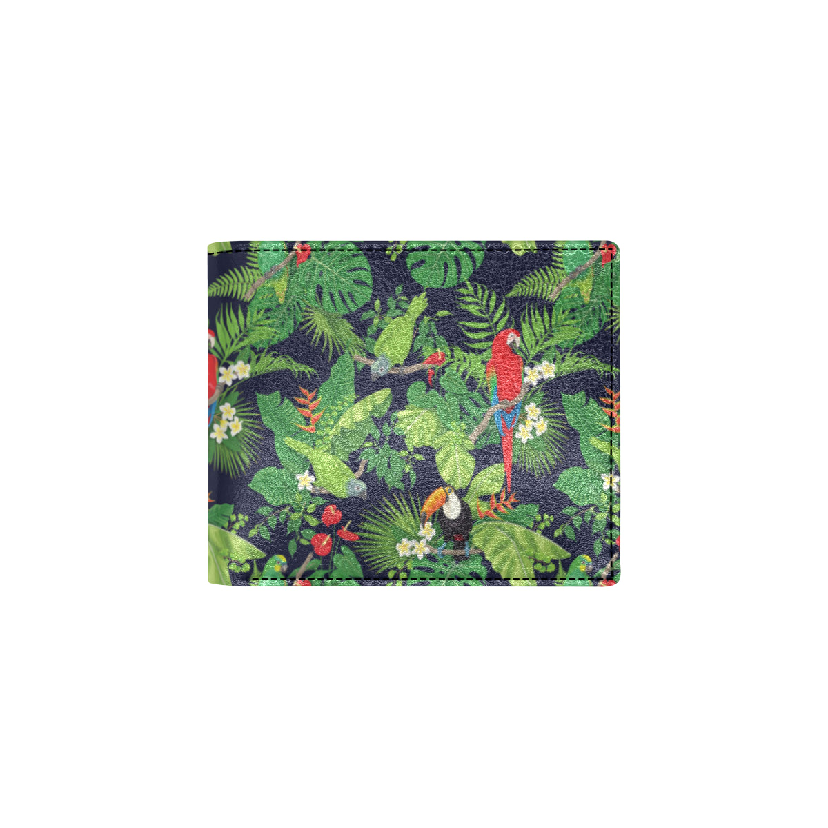 Rainforest Parrot Pattern Print Design A03 Men's ID Card Wallet
