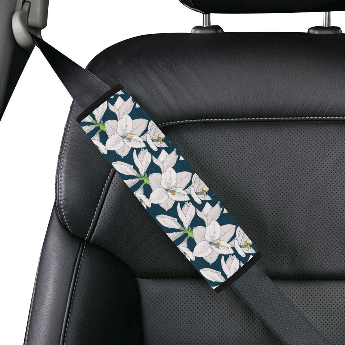 Amaryllis Pattern Print Design 01 Car Seat Belt Cover