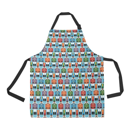 Nutcracker Pattern Print Design A02 Apron with Pocket