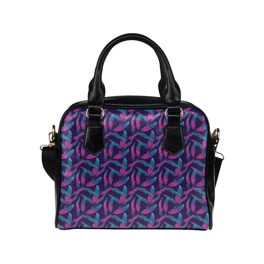 Banana Leaf Pattern Print Design 08 Shoulder Handbag