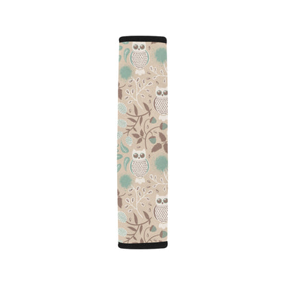 Owl Pattern Print Design A02 Car Seat Belt Cover