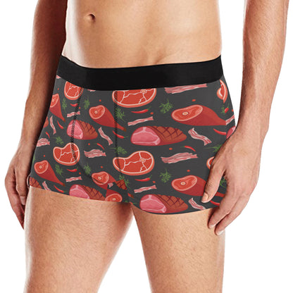 Meat Pattern Print Design 03 Men's Boxer Briefs