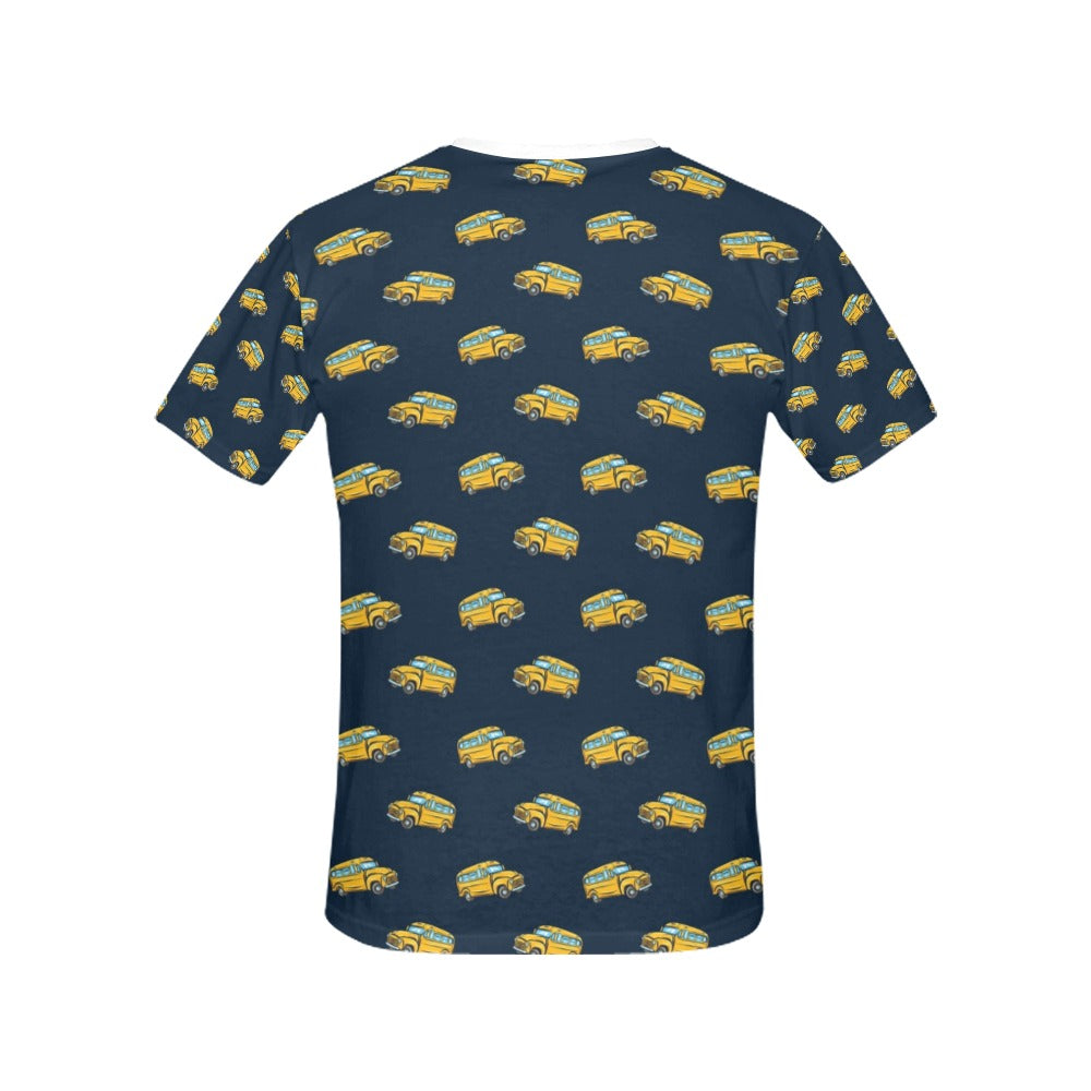 School Bus Print Design LKS304 Women's  T-shirt