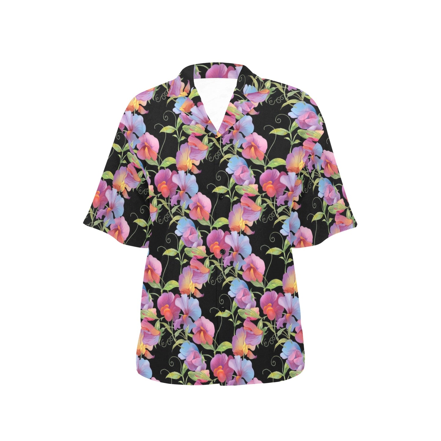 Peony Pattern Print Design PE012 Women's Hawaiian Shirt