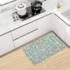 Fox Forest Print Pattern Kitchen Mat