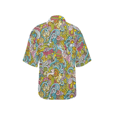 Hippie Print Design LKS301 Women's Hawaiian Shirt