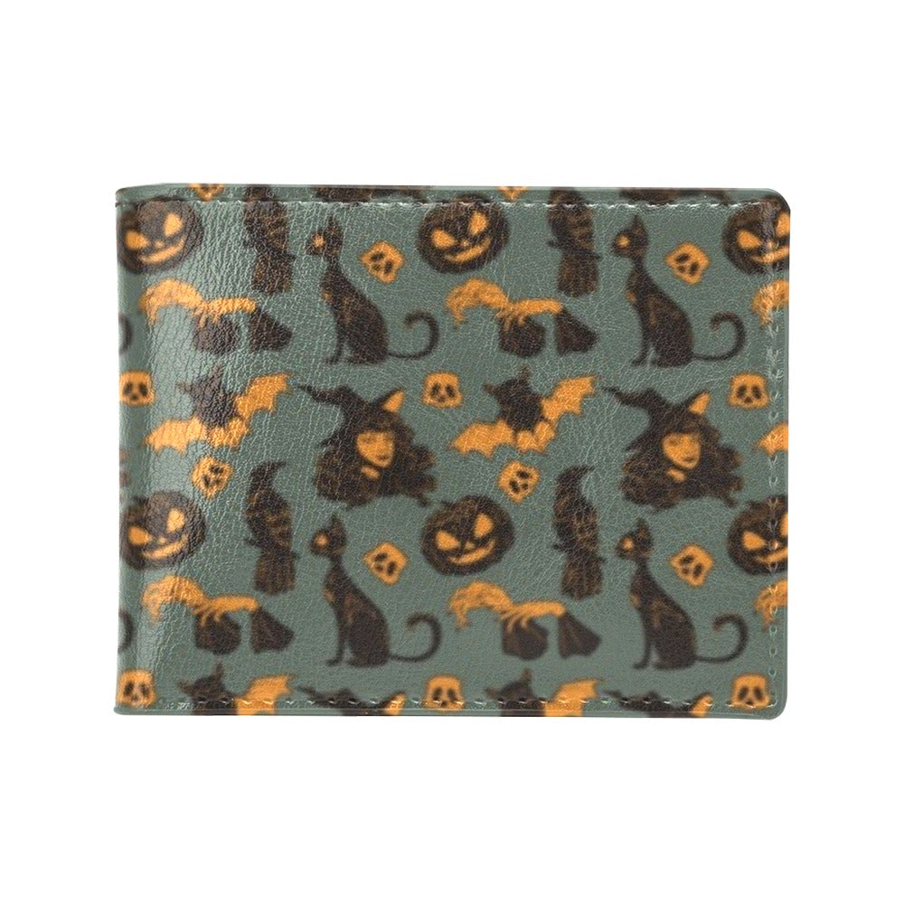 Witch Bat Halloween Print Design LKS305 Men's ID Card Wallet