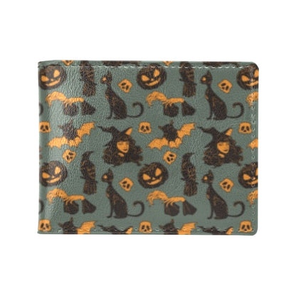 Witch Bat Halloween Print Design LKS305 Men's ID Card Wallet