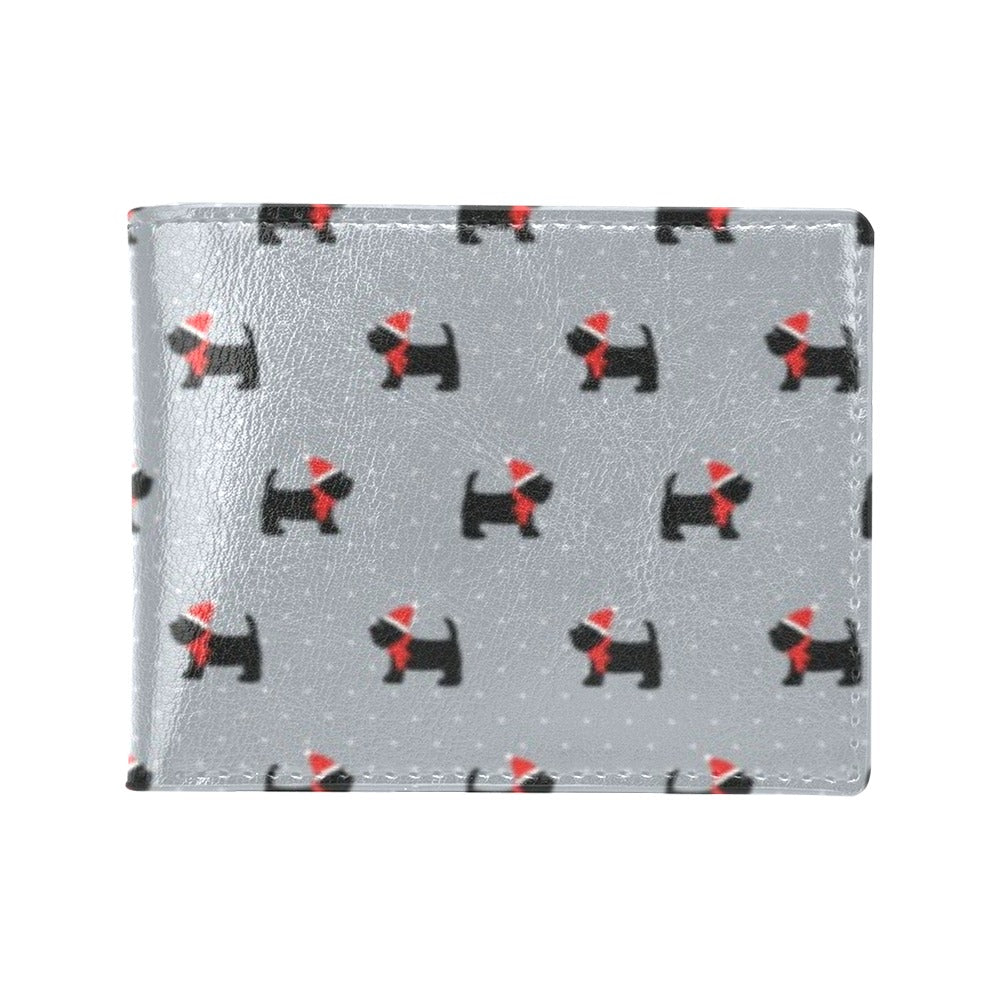 Scottish Christmas Themed Terriers Print Design LKS3018 Men's ID Card Wallet
