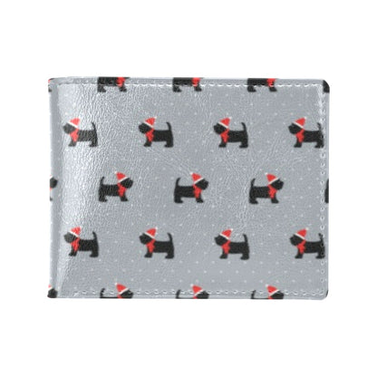 Scottish Christmas Themed Terriers Print Design LKS3018 Men's ID Card Wallet