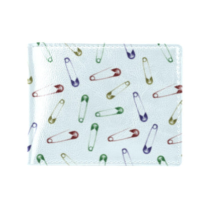 Safety Pin Print Design LKS303 Men's ID Card Wallet