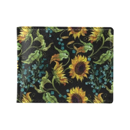 Sunflower Print Design LKS308 Men's ID Card Wallet