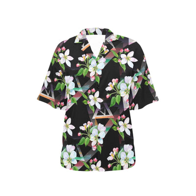 Apple blossom Pattern Print Design AB07 Women's Hawaiian Shirt