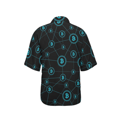 Cryptocurrency Pattern Print Design 01 Women's Hawaiian Shirt
